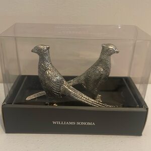 New Williams Sonoma Pheasant Salt & Pepper Shakers